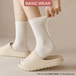 [HÀNG CAO CẤP] Tất Cổ Cao Trơn Màu Cotton Mềm Mại, Tất Vớ Nữ Cổ Cao TCC40 1