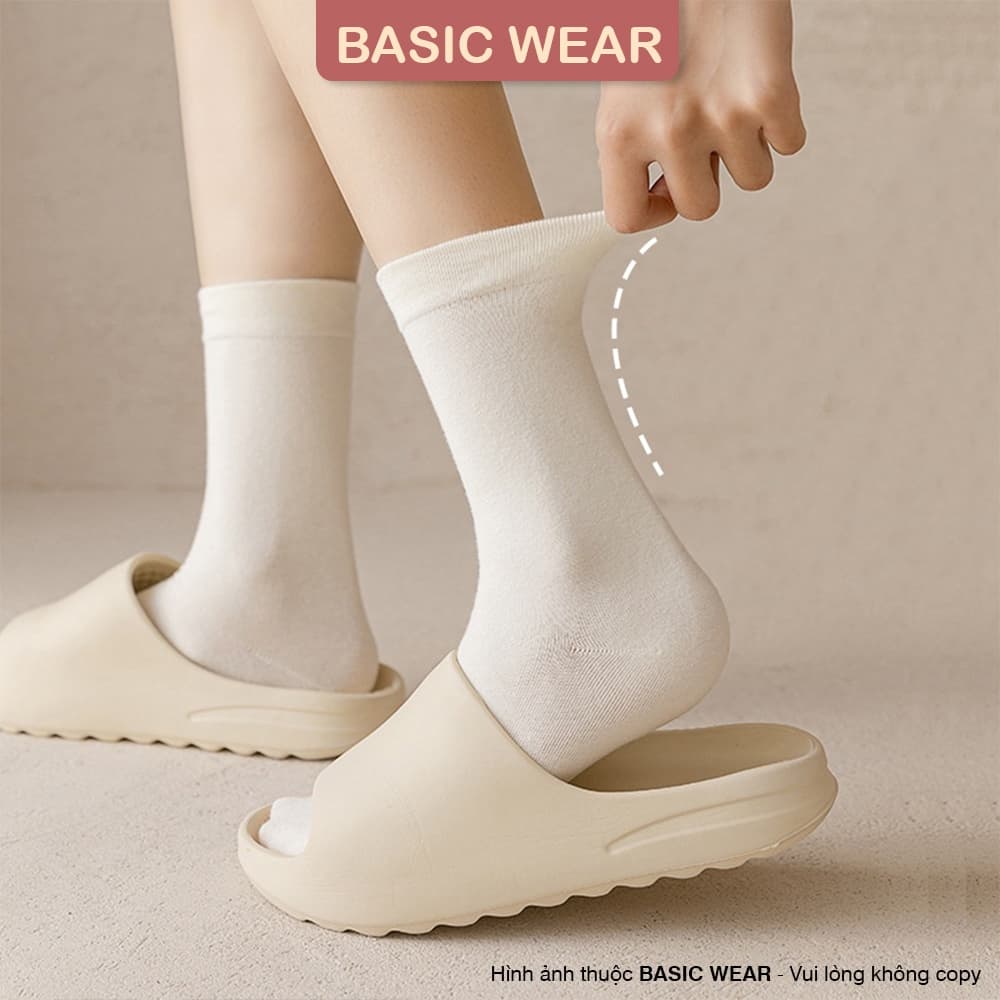 [HÀNG CAO CẤP] Tất Cổ Cao Trơn Màu Cotton Mềm Mại, Tất Vớ Nữ Cổ Cao TCC40