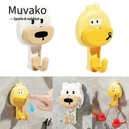 Móc Treo Dán Tường Hút Chân Không Hình Vịt Gấu – Giá Đỡ Đồ Đa Năng Không Cần Khoan 5