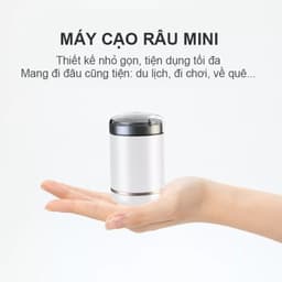 Máy Cạo Râu Mini Sạc Pin 3 Lưỡi – Máy Cạo Râu Cầm Tay Nhỏ Gọn Chống Nước, Sạc USB Tiện Lợi 4