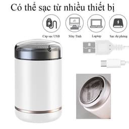 Máy Cạo Râu Mini Sạc Pin 3 Lưỡi – Máy Cạo Râu Cầm Tay Nhỏ Gọn Chống Nước, Sạc USB Tiện Lợi 7