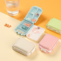Hộp Chia Thuốc 7 Ngăn Mini Du Lịch, Hộp Đựng Thuốc & Trang Sức Nắp Kín Chống Ẩm Nhỏ Gọn 8