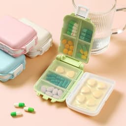 Hộp Chia Thuốc 7 Ngăn Mini Du Lịch, Hộp Đựng Thuốc & Trang Sức Nắp Kín Chống Ẩm Nhỏ Gọn 2