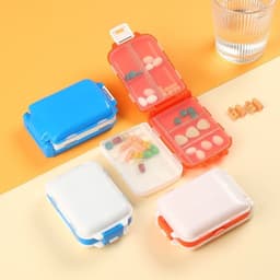 Hộp Chia Thuốc 7 Ngăn Mini Du Lịch, Hộp Đựng Thuốc & Trang Sức Nắp Kín Chống Ẩm Nhỏ Gọn 9