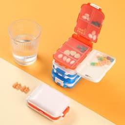 Hộp Chia Thuốc 7 Ngăn Mini Du Lịch, Hộp Đựng Thuốc & Trang Sức Nắp Kín Chống Ẩm Nhỏ Gọn 7