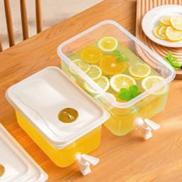 Bình Nước Có Vòi 5L Để Tủ Lạnh Đa Năng Chịu Nhiệt Nóng Lạnh Nhựa PP An Toàn Tiện Lợi 3