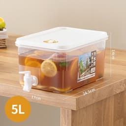 Bình Nước Có Vòi 5L Để Tủ Lạnh Đa Năng Chịu Nhiệt Nóng Lạnh Nhựa PP An Toàn Tiện Lợi 4