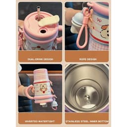 Ly Giữ Nhiệt 600ml Có Ống Hút Cốc Cách Nhiệt Inox 316 Giữ Nóng Lạnh 6-12H Tiện Lợi 4