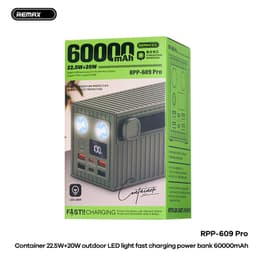 Pin Dự Phòng 22.5W Remax RPP-609 Pro Led % 60.000mAh và 20W Baseus Qpow Pro 20.000mAh 3