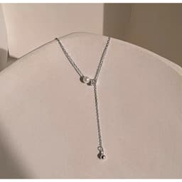 Dây chuyền bạc S925 kiểu thả chữ Y thanh lịch phong cách Hàn Quốc | Ocean Charm 2