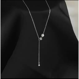 Dây chuyền bạc S925 kiểu thả chữ Y thanh lịch phong cách Hàn Quốc | Ocean Charm 3