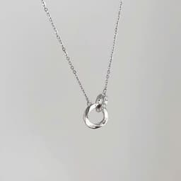 Dây chuyền nữ nhẫn đôi đính đá thanh lịch, phong cách Hàn Quốc | Ocean Charm 6