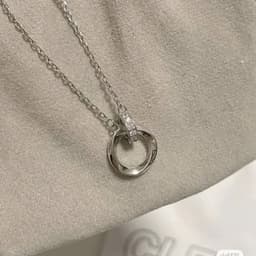 Dây chuyền nữ nhẫn đôi đính đá thanh lịch, phong cách Hàn Quốc | Ocean Charm 4