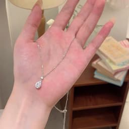 Dây chuyền nữ giọt nước đính đá hợp kim thanh mảnh thời trang Hàn Quốc | Ocean Charm 9