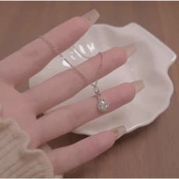 Dây chuyền nữ giọt nước đính đá hợp kim thanh mảnh thời trang Hàn Quốc | Ocean Charm 6