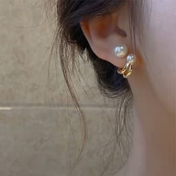 Bông Tai/Khuyên Tai Nữ Ngọc Trai Nhân Tạo Dáng Xoắn Thanh Lịch Hàn Quốc - Quà Tặng Vibe Ocean Charm, Đi Tiệc 8