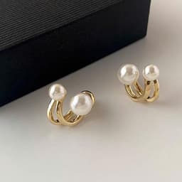 Bông Tai/Khuyên Tai Nữ Ngọc Trai Nhân Tạo Dáng Xoắn Thanh Lịch Hàn Quốc - Quà Tặng Vibe Ocean Charm, Đi Tiệc 3