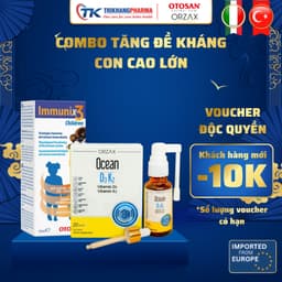 Combo Tăng Đề Kháng, Con Cao Lớn Gồm Siro Immunix3 & Ocean D3K2, Nhập Khẩu Chính Hãng 1