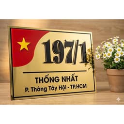 Biển Số Nhà Alu Vàng Gương/Đen Mờ chữ số Nổi 3D Cao Cấp - Thiết Kế Theo Yêu Cầu Chống Nắng Mưa,Độ Bền Cao,Đẹp Sang Trọng 1