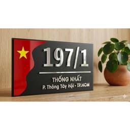 Biển Số Nhà Alu Vàng Gương/Đen Mờ chữ số Nổi 3D Cao Cấp - Thiết Kế Theo Yêu Cầu Chống Nắng Mưa,Độ Bền Cao,Đẹp Sang Trọng 3