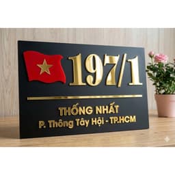 Biển Số Nhà Alu Vàng Gương/Đen Mờ chữ số Nổi 3D Cao Cấp - Thiết Kế Theo Yêu Cầu Chống Nắng Mưa,Độ Bền Cao,Đẹp Sang Trọng 5