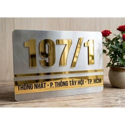Biển Số Nhà Alu Vàng Gương/Đen Mờ chữ số Nổi 3D Cao Cấp - Thiết Kế Theo Yêu Cầu Chống Nắng Mưa,Độ Bền Cao,Đẹp Sang Trọng 6