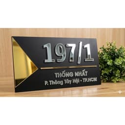 Biển Số Nhà Alu Vàng Gương/Đen Mờ chữ số Nổi 3D Cao Cấp - Thiết Kế Theo Yêu Cầu Chống Nắng Mưa,Độ Bền Cao,Đẹp Sang Trọng 9