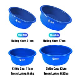 Bộ 2 Thau Trộn Mồi Câu Cá Mingtu Cao Cấp Chậu Trộn Mồi Dầy Dặn Độ Bền Cao 2