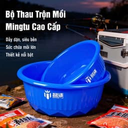 Bộ 2 Thau Trộn Mồi Câu Cá Mingtu Cao Cấp Chậu Trộn Mồi Dầy Dặn Độ Bền Cao 1