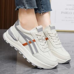 Giày Thể Thao Nữ Trắng Phối Màu Thời Trang Thanh Lịch , Êm Chân, Dễ Phối Đồ 1