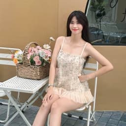 Set Áo 2 Dây Ren QC Tiểu Thư Kèm Quần, Đầm Babydoll Ren Hoa Dáng Xòe Đi Chơi Anan.clothing4 3