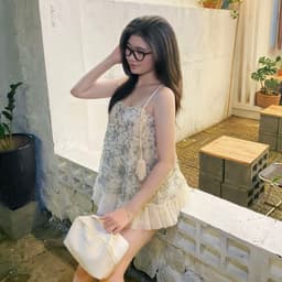 Set Áo 2 Dây Ren QC Tiểu Thư Kèm Quần, Đầm Babydoll Ren Hoa Dáng Xòe Đi Chơi Anan.clothing4 6