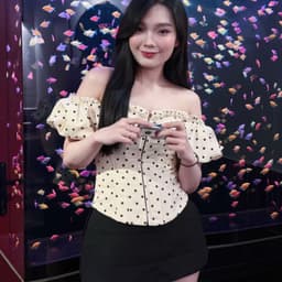 (Mút+Gọng) Áo Chấm Bi Cổ Vuông Tay Phồng Ôm Eo Croset Mắc Gài Tôn Dáng Sang Trọng Ananclothing 3