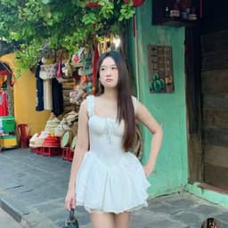 Đầm cổ vuông cột nơ xếp li ngực bo eo dáng ngắn phối viền ren xinh xắn 9
