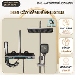 Sen Cây Tắm Đứng Phím Đàn HATO Hiển Thị Nhiệt Độ Và Thời Gian Xả Nước , Củ Sen Lõi Đồng 2.6kg , 4 Chức Năng Xả -SC166 1