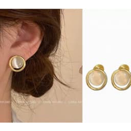 Bông Tai/Khuyên Tai Nữ Phong Cách Vintage Retro Thanh Lịch - Quà Tặng Vibe Ocean Charm, Tiểu Thư Sang Trọng 4