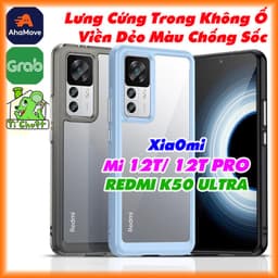 Ốp Lưng Xiaomi Mi 12T/ 12T PRO/ Redmi K50 ULTRA Lưng PC Cứng Viền TPU Dẻo Trong Suốt Chống Sốc Không Ố Vàng 1