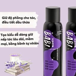 Gôm Xịt Tạo Kiểu Giữ Nếp Dài Lâu BABI Loại Xịn, Xịt Phồng Tóc Tạo Kiểu, Giữ Độ Phồng Bồng Bềnh Tự Nhiên 3