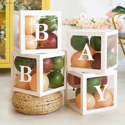 Hộp Baby Sinh Nhật, Hộp Trong Suốt Bong Bóng Trang Trí Sinh Nhật 1