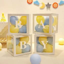 Hộp Baby Sinh Nhật, Hộp Trong Suốt Bong Bóng Trang Trí Sinh Nhật 2