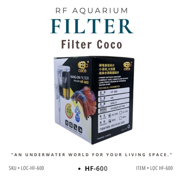 Lọc Thác HF-600 Mẫu Mới Hãng Coco Nhỏ Gọn Phù Hợp Cho Bể 20-30cm