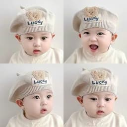 Mũ Len Nồi Gấu Lucky dễ thương cho bé từ 6 tới 36 tháng 1