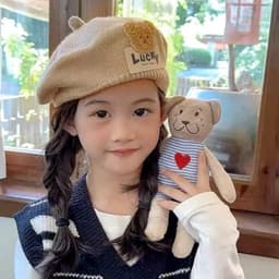 Mũ Len Nồi Gấu Lucky dễ thương cho bé từ 6 tới 36 tháng 8