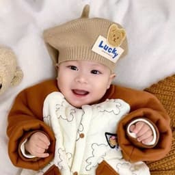 Mũ Len Nồi Gấu Lucky dễ thương cho bé từ 6 tới 36 tháng 7