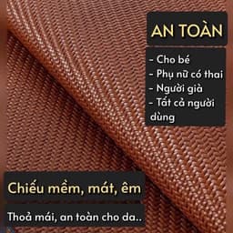 Chiếu Mây Nhập Khẩu Cao Cấp – Chiếu Mây Nhân Tạo Viền Vải Sang Trọng Mềm Êm Thoáng Khí Dễ Gấp Gọn, Dễ Vệ Sinh 3