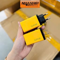 Củ Sạc Nhanh Gan Quick Charger  65W, Sạc Siêu Nhanh, Đa Năng 2 Cổng USB/ Type C, Có Đèn Báo Khi Sạc 2