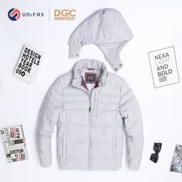 Áo phao nam 3 lớp DGC vải gió với tính năng chống thấm nước - WAJKBA11M 6