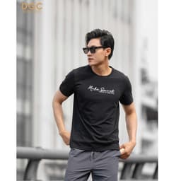 Áo thun ngắn tay DGC Áo phông bassic, dáng suông ngực áo in chất vải thoải mái thoáng mát - SATBC20M 2