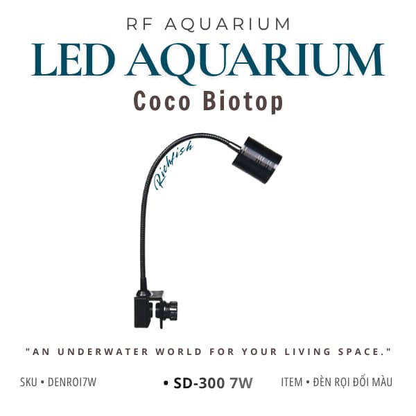 Đèn Rọi Coco SD-300 Đổi Màu Chiếu Sáng Bể Thuỷ Sinh Biotop Công Suất 7W Mẫu Mới Nhất