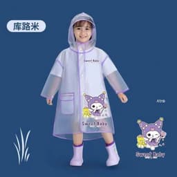 🌧️ Áo Mưa Trẻ Em Trong Suốt Hình Vịt Cute – Chống Nước EVA Cao Cấp50 8